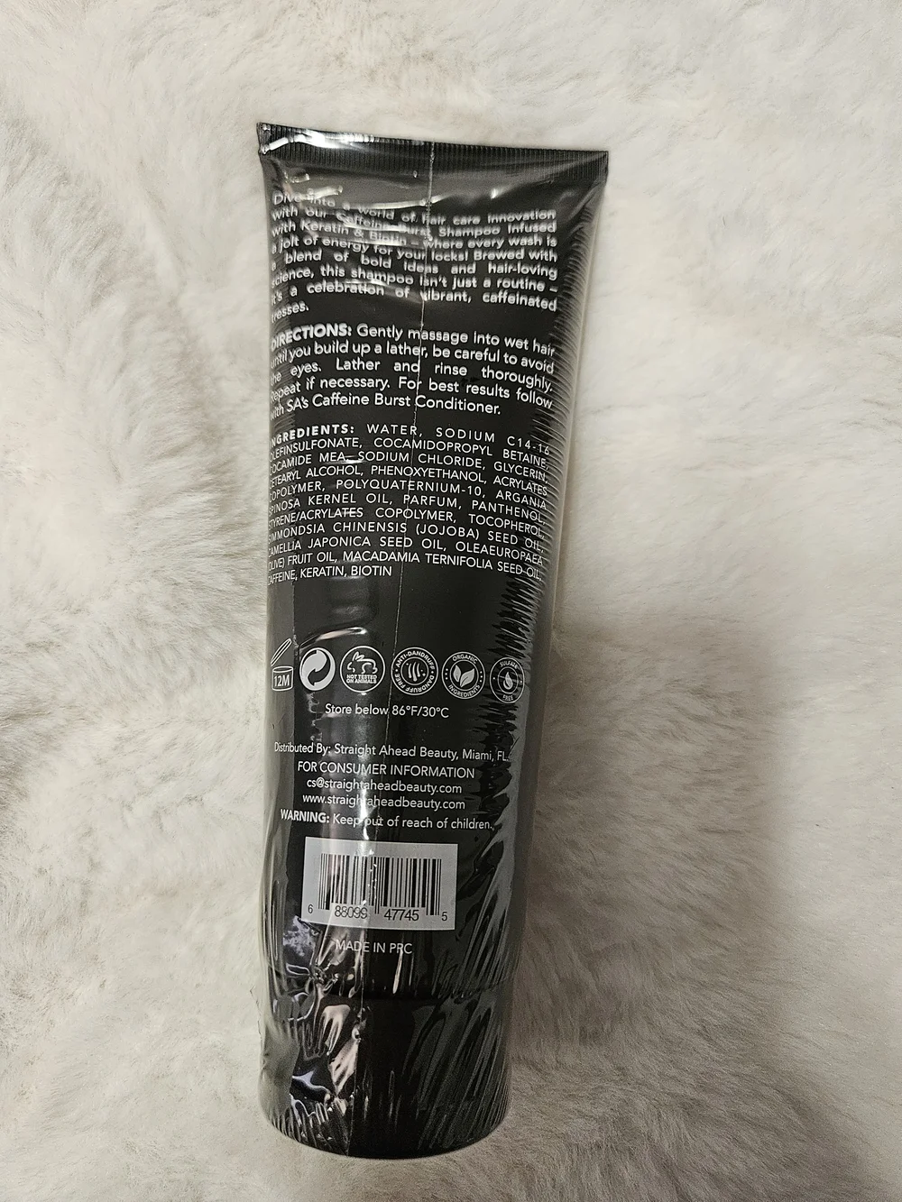 Straight Ahead Caffeine Burst Thickening Shampoo - Black & Copper